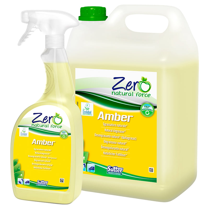 Allzweckreiniger AMBER ZERO | Bernsteinduft | natürliche Rohstoffe | EU Ecolabel | Sutter Professional