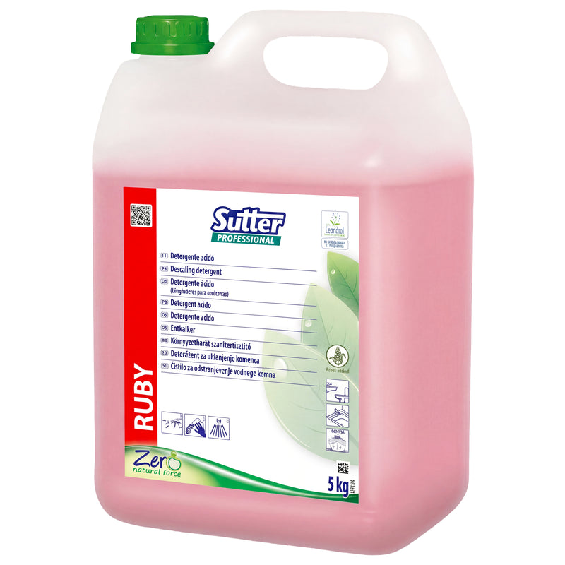 Sanitärreiniger RUBY ZERO | natürliche Rohstoffe | EU Ecolabel | Sutter Professional