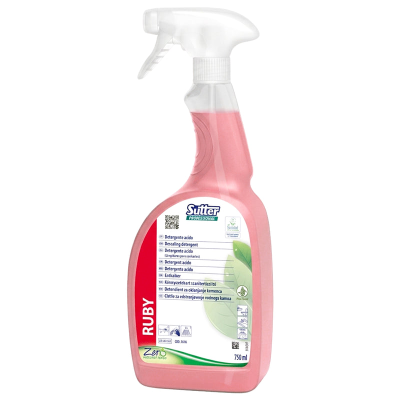 Sanitärreiniger RUBY ZERO | natürliche Rohstoffe | EU Ecolabel | Sutter Professional