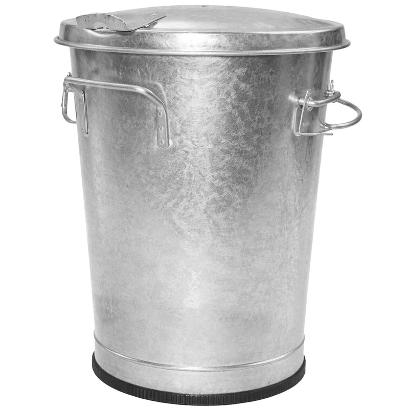 Stahl-Kehrichteimer 55 Liter | 375 mm | feuerverzinkt | Scharnier & Deckel