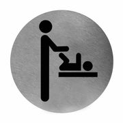 Beschilderung Edelstahl | 116 mm | selbstklebend | Mediclinics PS000CS