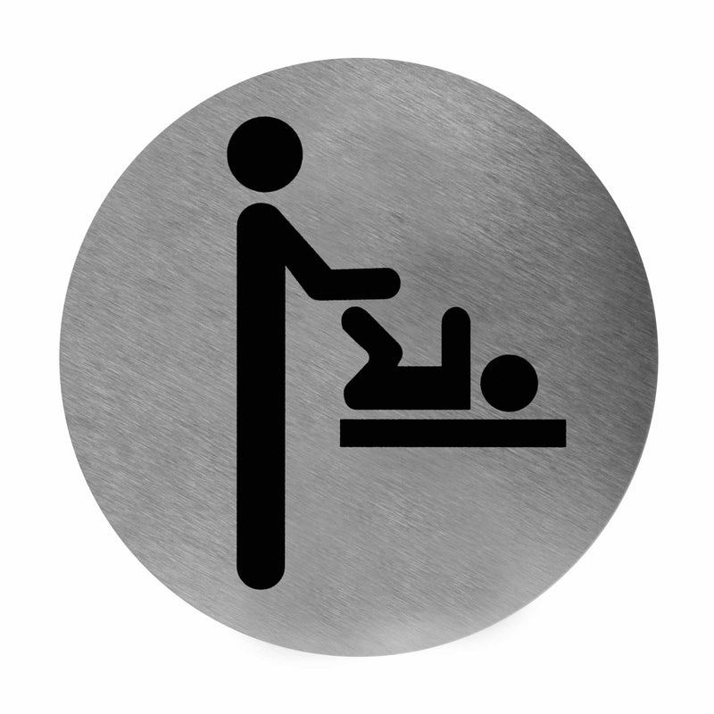 Beschilderung Edelstahl | 116 mm | selbstklebend | Mediclinics PS000CS