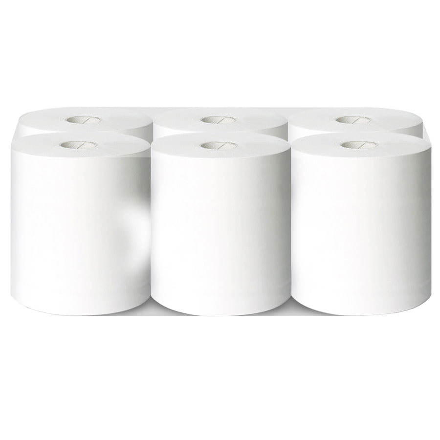 Midi-Reinigungsrollen | 2-lagig | 162 m x 24 cm | 100% Zellstoff | Innen- & Aussenabwicklung