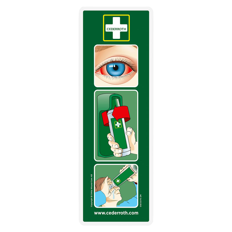 Eye Wash Cabinet | Augenduschen-Wandhalter | mit 2 x 0,5 Liter Augendusche | staub- & wassergeschützt | Cederroth 51011040