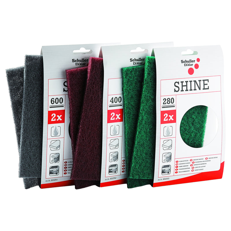 Poliervlies Shine | 230 x 150 mm | P280 - P600 | Schuller Eh`klar