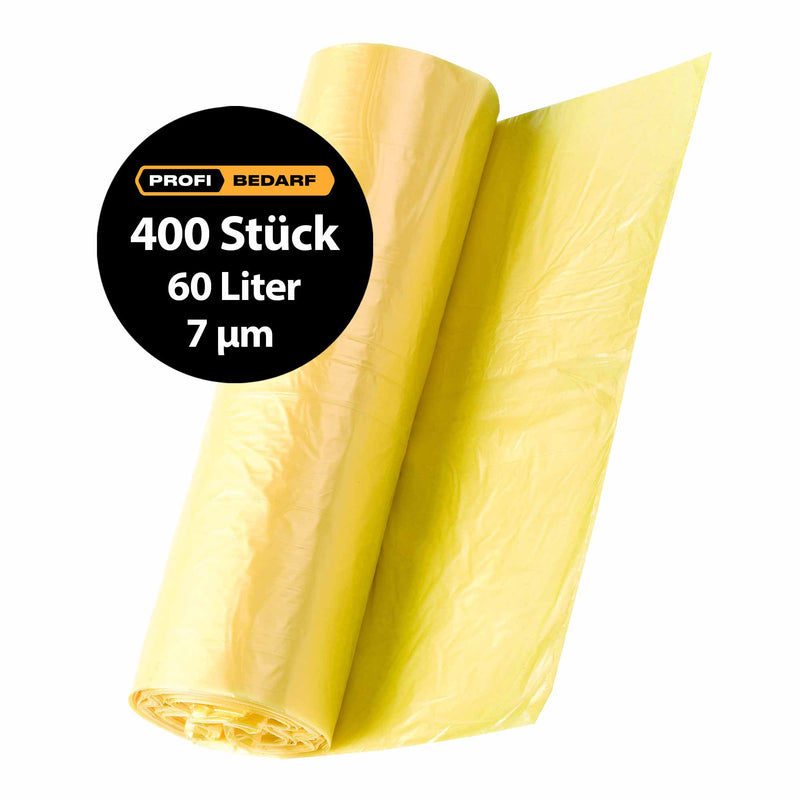 HDPE Abfallsäcke | 60 Liter | 7 µm | 60 x 72 cm | reissfest | hochwertige Schweissung | Schuller Eh`klar SATO LITE 60