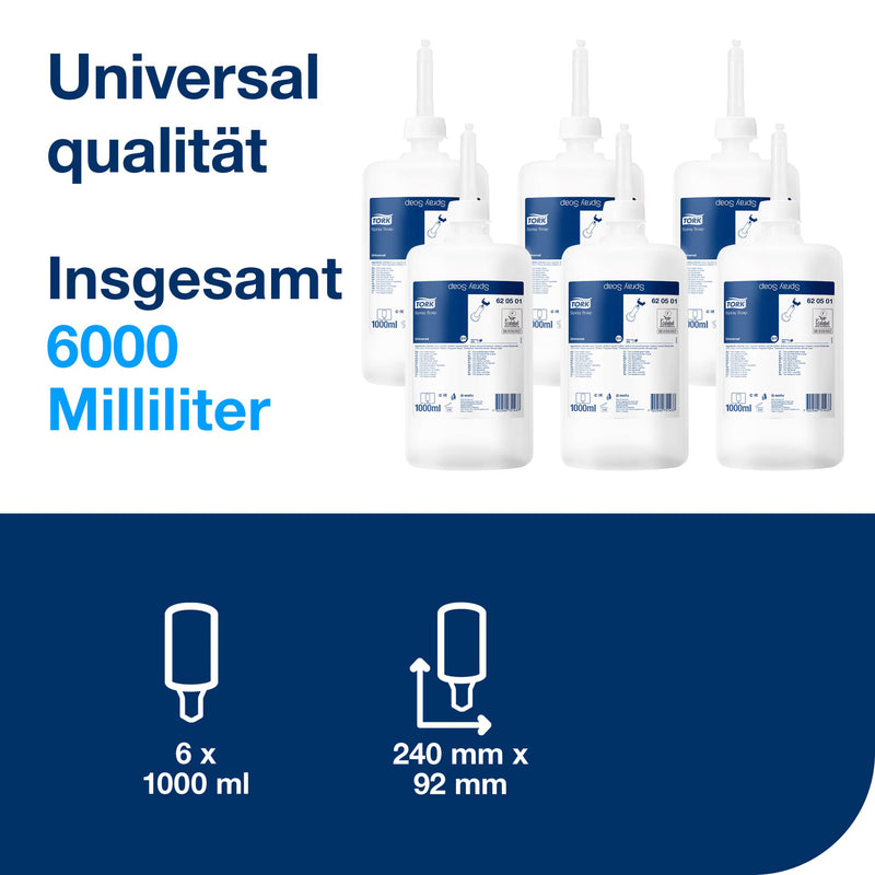 Sprayseife S11 | transparent | 1000 ml | Universal | TORK 620501