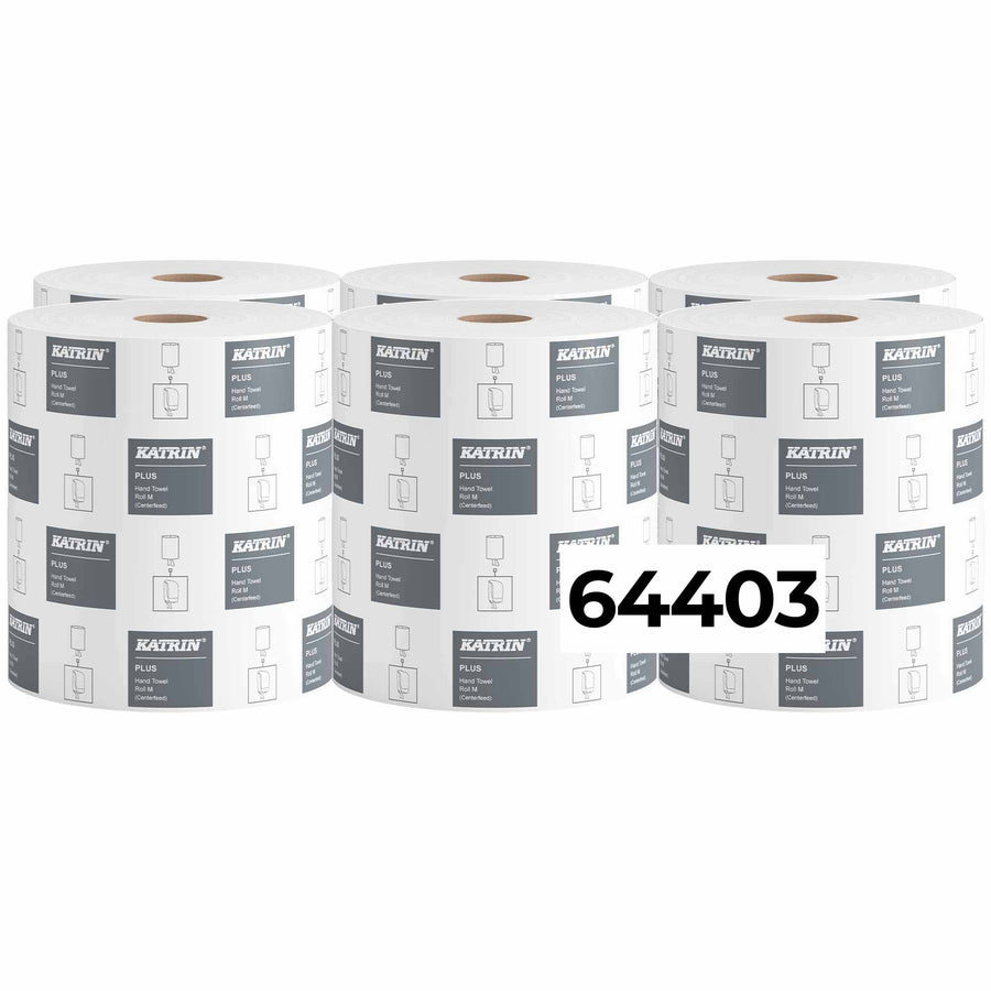 Handtuchrollen | Centerfeed | 300 m x 20,5 cm | 1-lagig | 100% Zellstoff | Katrin Plus M 64403
