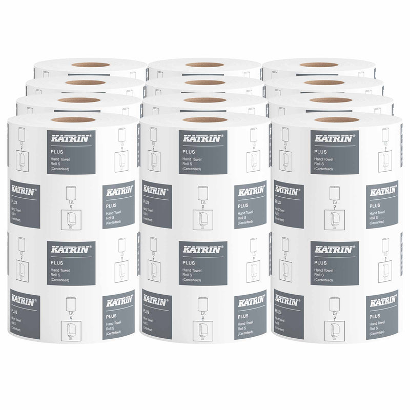 Handtuchrollen | Centerfeed | 100 m x 20,5 cm | 1-lagig | 100% Zellstoff | Katrin S1