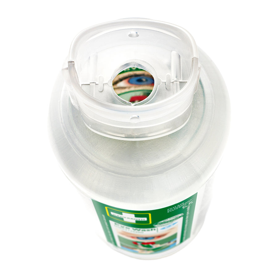 Augendusche 2 x 0,5 Liter | sterile gepufferte Augenspüllösung | phosphatfrei | für Säuren, Laugen & Fremdkörper | Cederroth 725200
