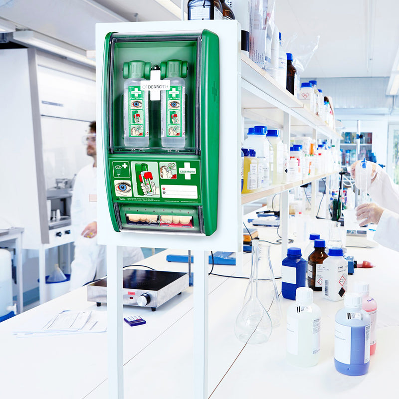 Augendusche 2 x 0,5 Liter | sterile gepufferte Augenspüllösung | phosphatfrei | für Säuren, Laugen & Fremdkörper | Cederroth 725200