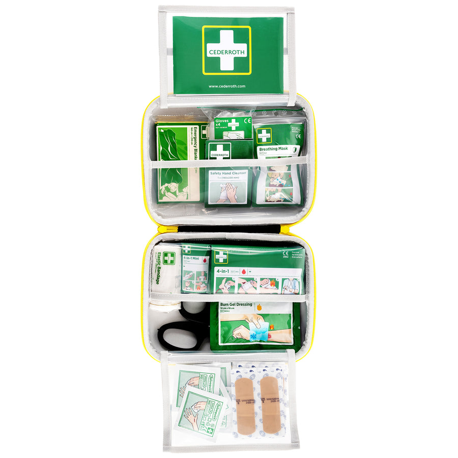 First Aid Kit Medium | Erste-Hilfe-Set | robust & übersichtlich | für Blutungen, Verbrennungen & Notfälle | Cederroth 390101