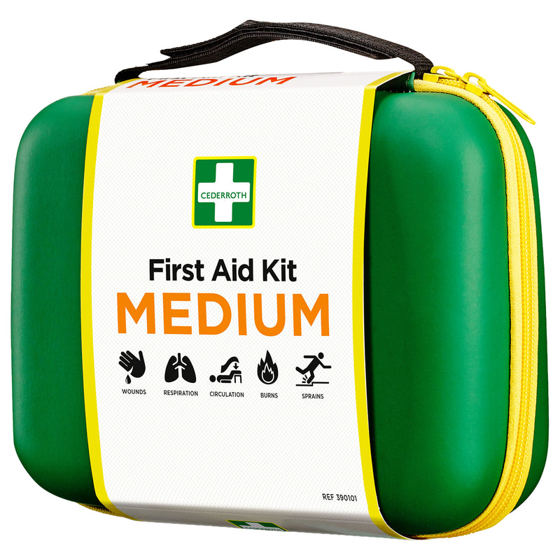 First Aid Kit Medium | Erste-Hilfe-Set | robust & übersichtlich | für Blutungen, Verbrennungen & Notfälle | Cederroth 390101