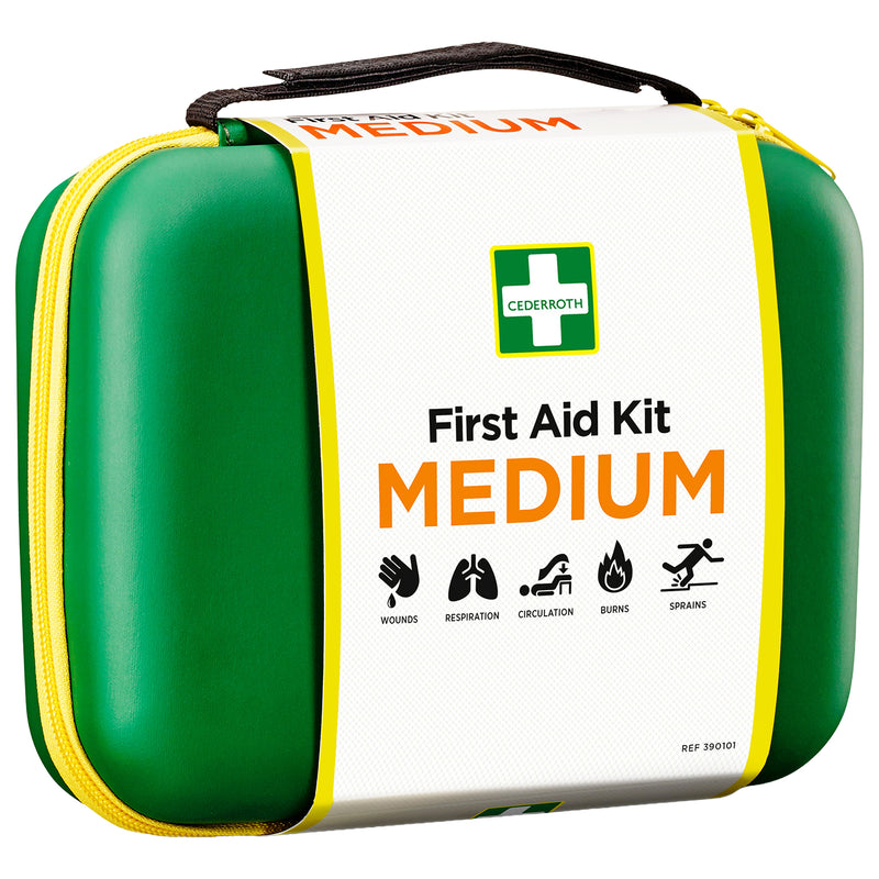 First Aid Kit Medium | Erste-Hilfe-Set | robust & übersichtlich | für Blutungen, Verbrennungen & Notfälle | Cederroth 390101