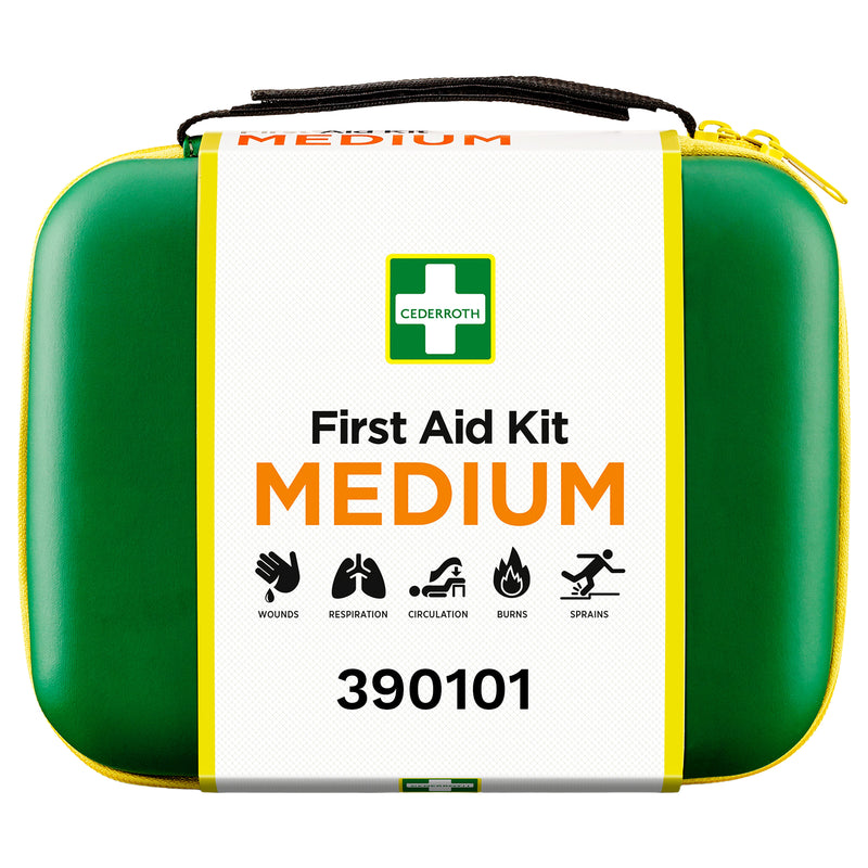 First Aid Kit Medium | Erste-Hilfe-Set | robust & übersichtlich | für Blutungen, Verbrennungen & Notfälle | Cederroth 390101