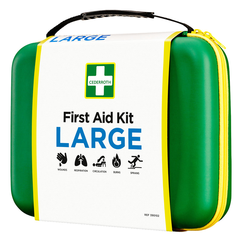 First Aid Kit Large | Erste-Hilfe-Set | umfangreich ausgestattet & übersichtlich | für Blutungen, Verbrennungen & Notfälle | Cederroth 390102