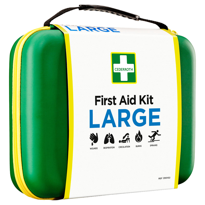 First Aid Kit Large | Erste-Hilfe-Set | umfangreich ausgestattet & übersichtlich | für Blutungen, Verbrennungen & Notfälle | Cederroth 390102