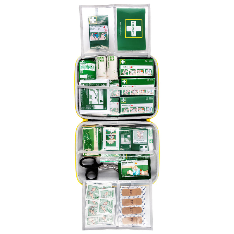 First Aid Kit Large | Erste-Hilfe-Set | umfangreich ausgestattet & übersichtlich | für Blutungen, Verbrennungen & Notfälle | Cederroth 390102