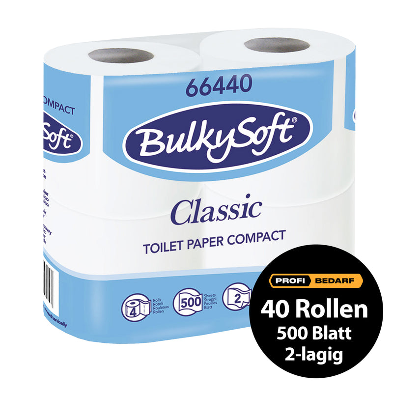 Toilettenpapier | 2-lagig | 100% Zellstoff | schnell auflösend | PEFC zertifiziert | BulkySoft® Classic