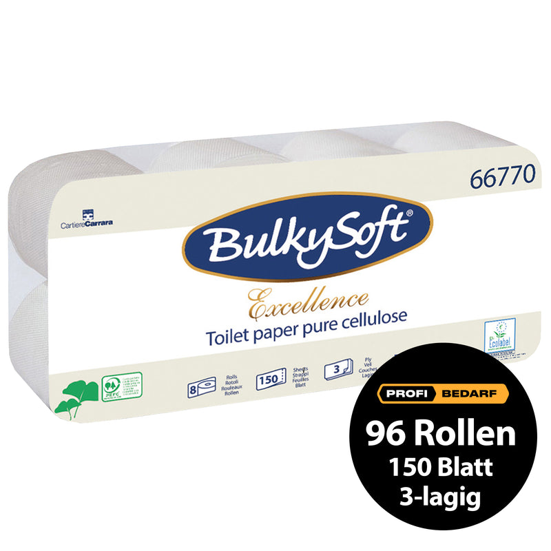 Toilettenpapier | 3-lagig | 100% Zellstoff | PEFC zertifiziert | BulkySoft® Excellence