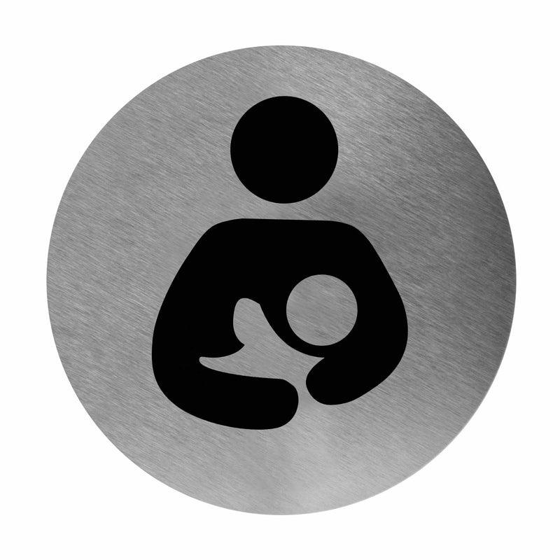 Beschilderung Edelstahl | 116 mm | selbstklebend | Mediclinics PS000CS