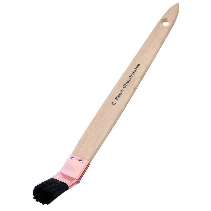 Plattpinsel gebogen 15-30 mm | Stärke 8 mm | Holzgriff | Kupferzwinge | synthetische Borsten | Schuller Eh`klar Maestro PP Black