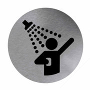 Beschilderung Edelstahl | 116 mm | selbstklebend | Mediclinics PS000CS