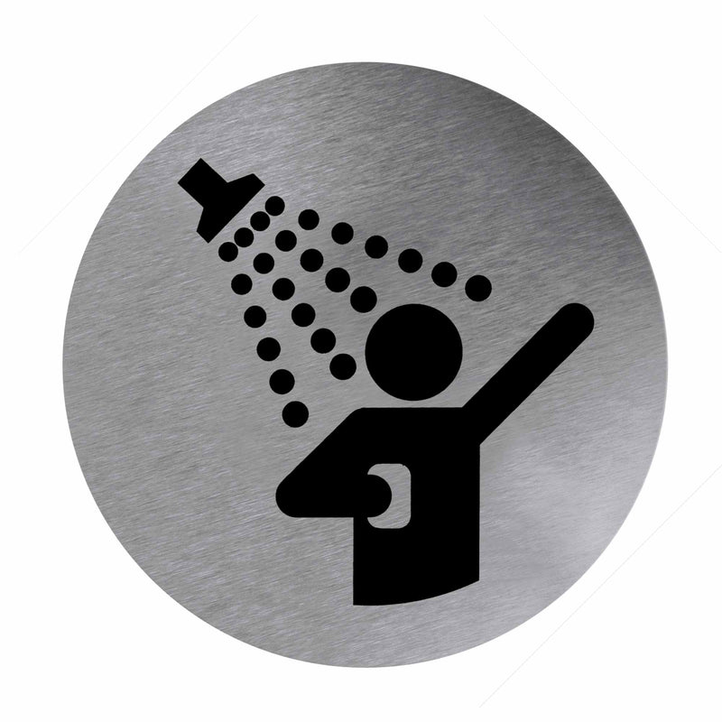 Beschilderung Edelstahl | 116 mm | selbstklebend | Mediclinics PS000CS