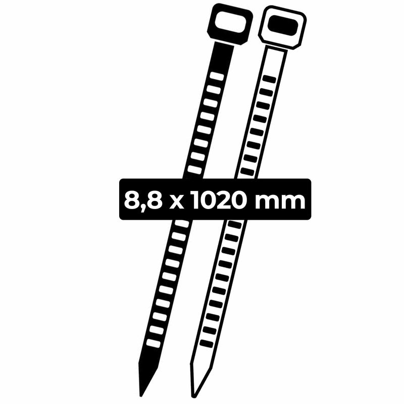 Kabelbinder Universal | 8,8 x 1020 mm | Innen- & Aussenbereich | gebogene Spitzen