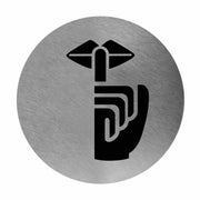 Beschilderung Edelstahl | 116 mm | selbstklebend | Mediclinics PS000CS