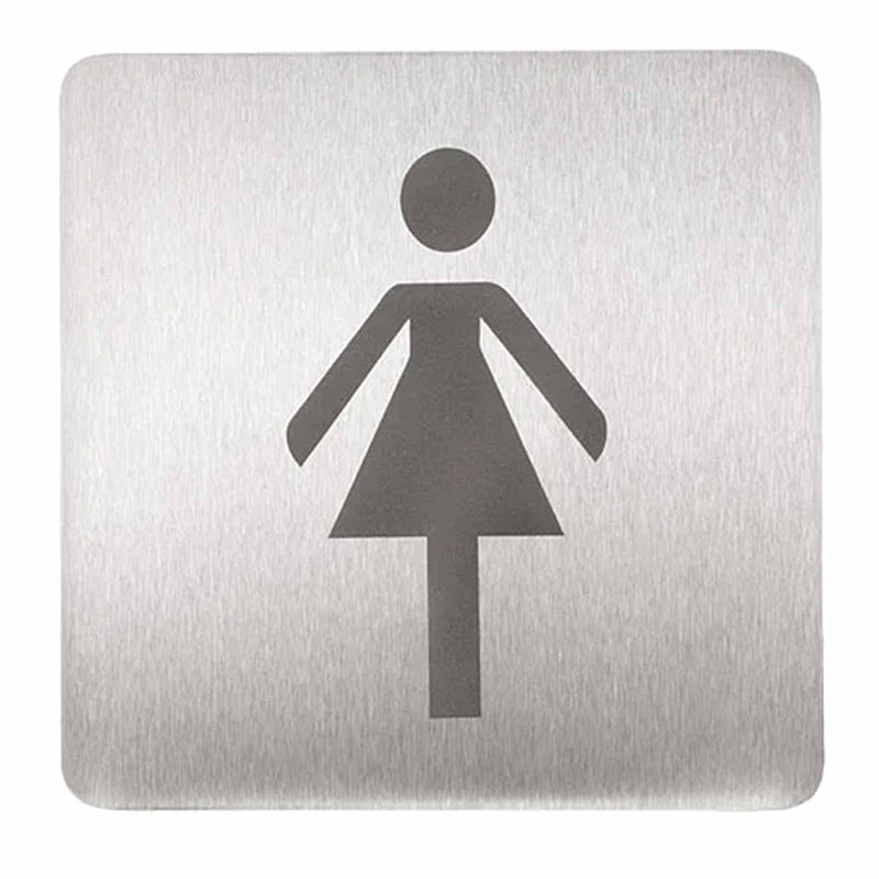 Piktogramme Edelstahl matt | 120 x 120 mm | selbstklebend