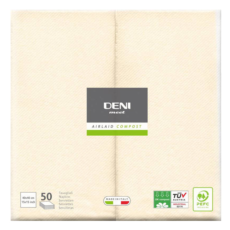 Airlaid Servietten DENI MEET | 1/8 Falz | 40 x 40 cm | PEFC zertifiziert