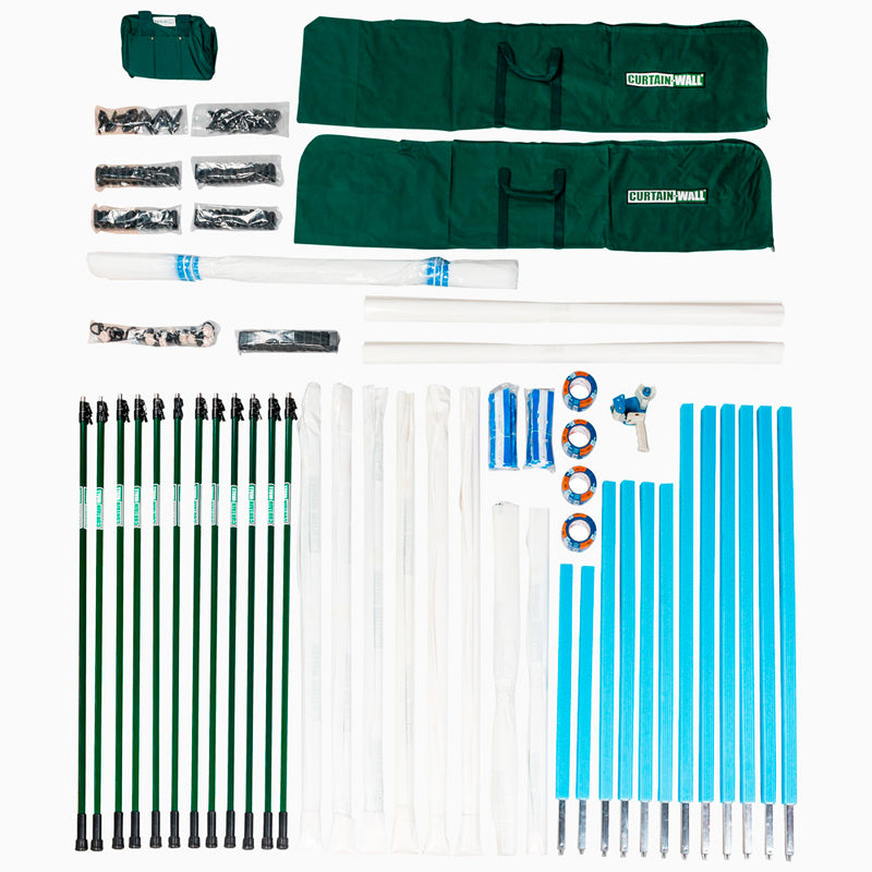 Curtain-Wall Staubschutzwand Masterkit | 14,4 x 4 m