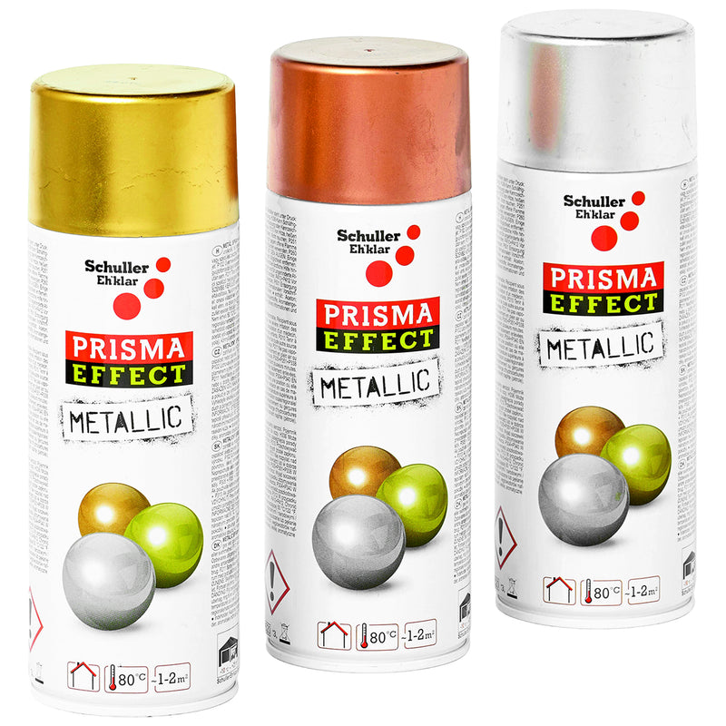 Acryllackspraydosen Prisma Effect Metallic Pro | 400 ml | Metallpigmente | Schuller Eh`klar