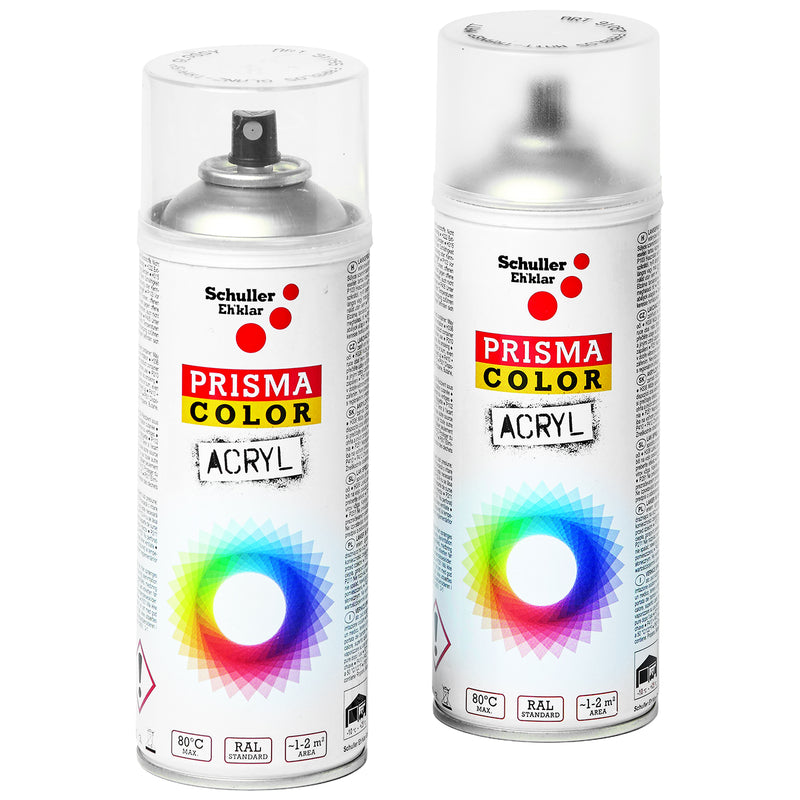 Acryllackspraydosen Prisma Color Transparent | 400 ml | RAL | 80°C | farblos | glanz & matt | Schuller Eh`klar