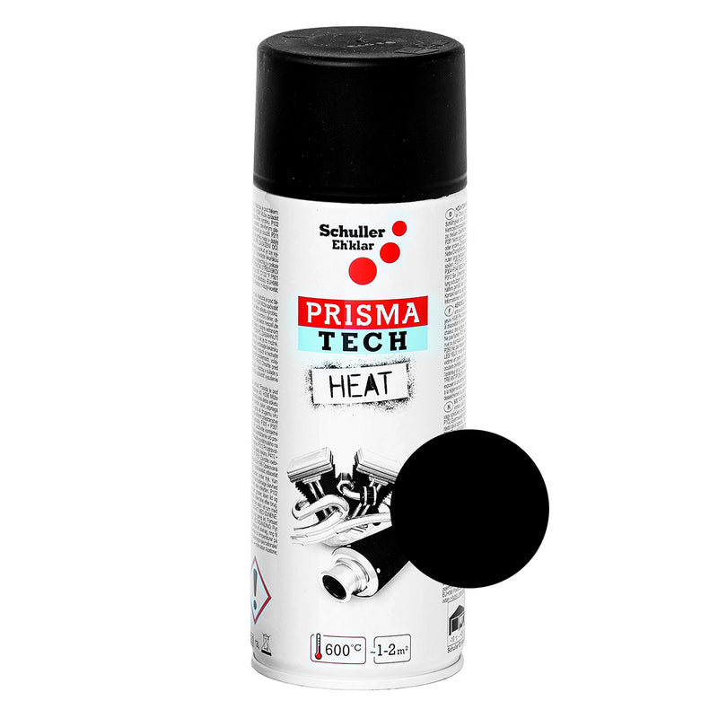 Lackspraydosen Prisma Tech Heat | silber & schwarz | 400 ml | hitzebeständig 600°C | Schuller Eh`klar