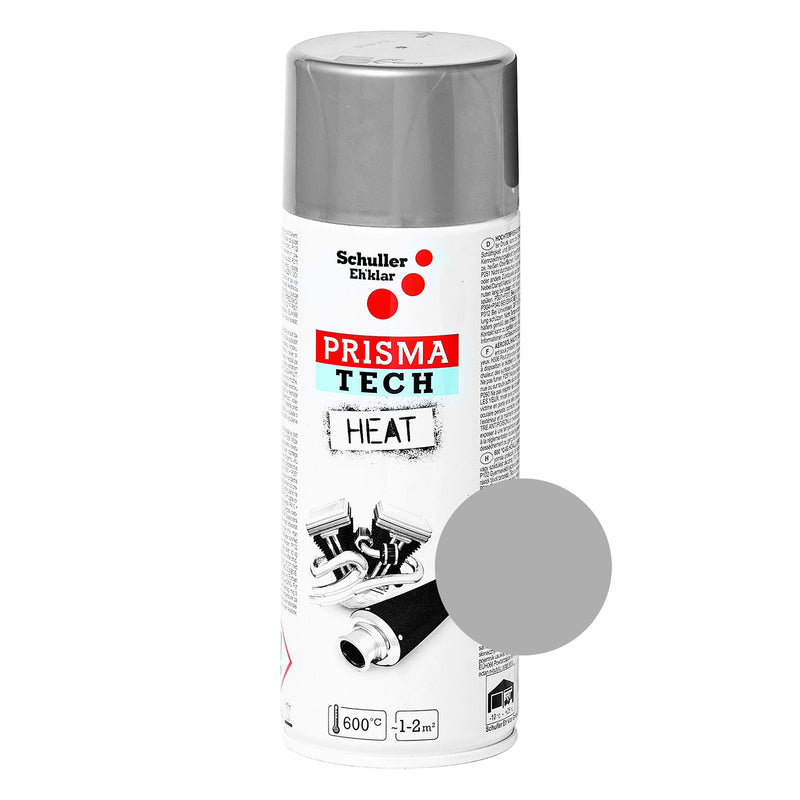 Lackspraydosen Prisma Tech Heat | silber & schwarz | 400 ml | hitzebeständig 600°C | Schuller Eh`klar