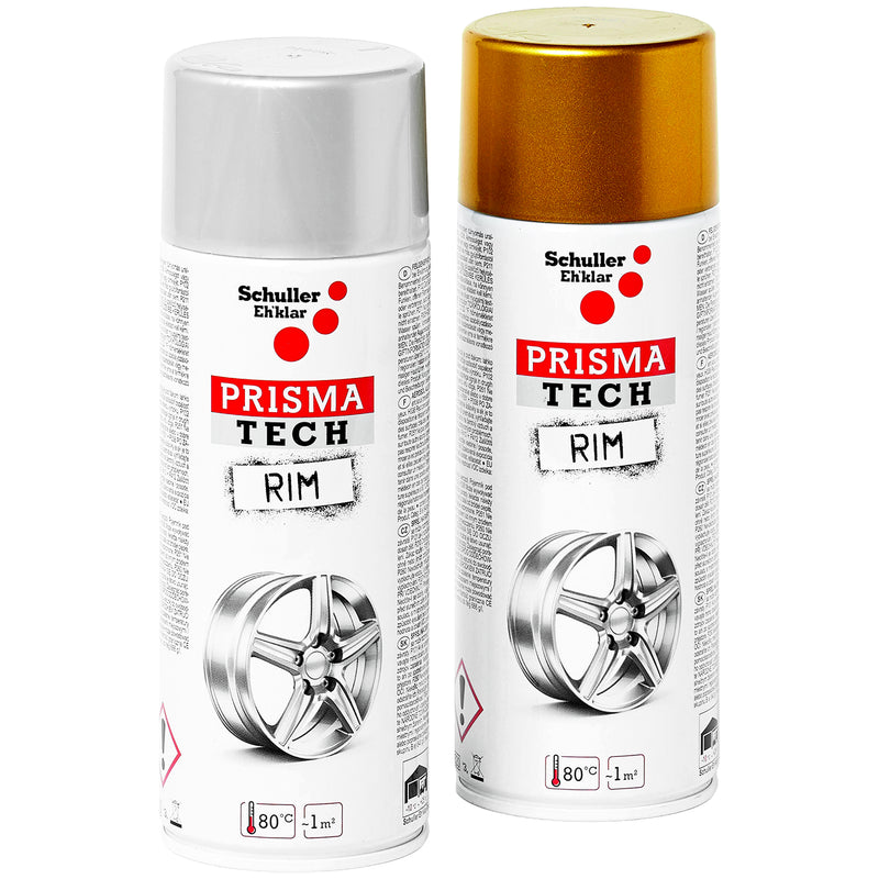 Lackspraydosen Prisma Tech Rim | silber & gold | 400 ml | wasch- & abriebfest | Schuller Eh`klar