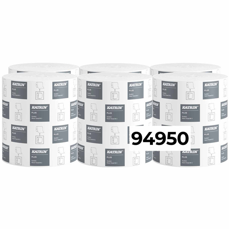 Handtuchrollen | 180 m x 20,9 cm | 2-lagig | 100% Zellstoff | Katrin 94950 Plus System M