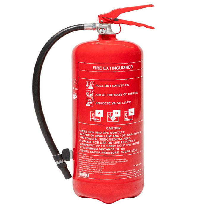 9kg ABC Pulver-Feuerlöscher | Dauerdrucklöscher
