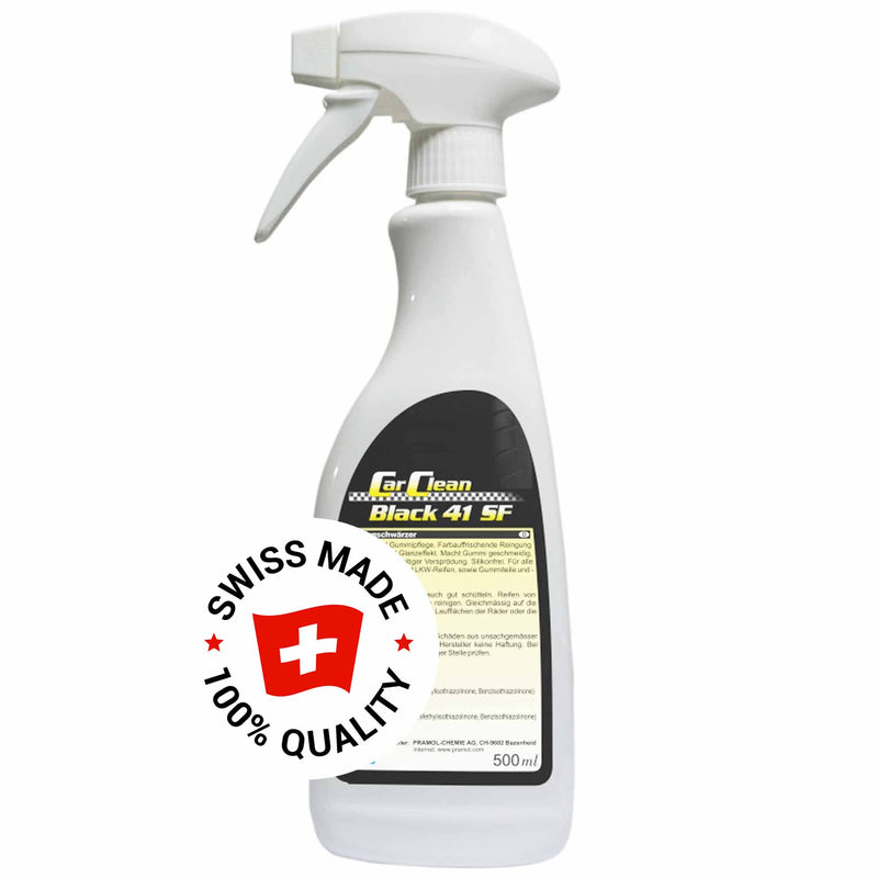 CARCLEAN Black Reifen- & Gummipflege | silikonfrei | Reifenschwärzer | Pramol