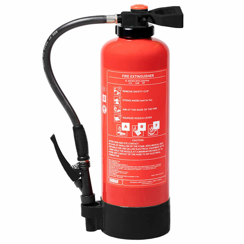 6 Liter ABF Schaum-Feuerlöscher | fluorfrei | Aufladelöscher | DE, FR, IT | Mobiak