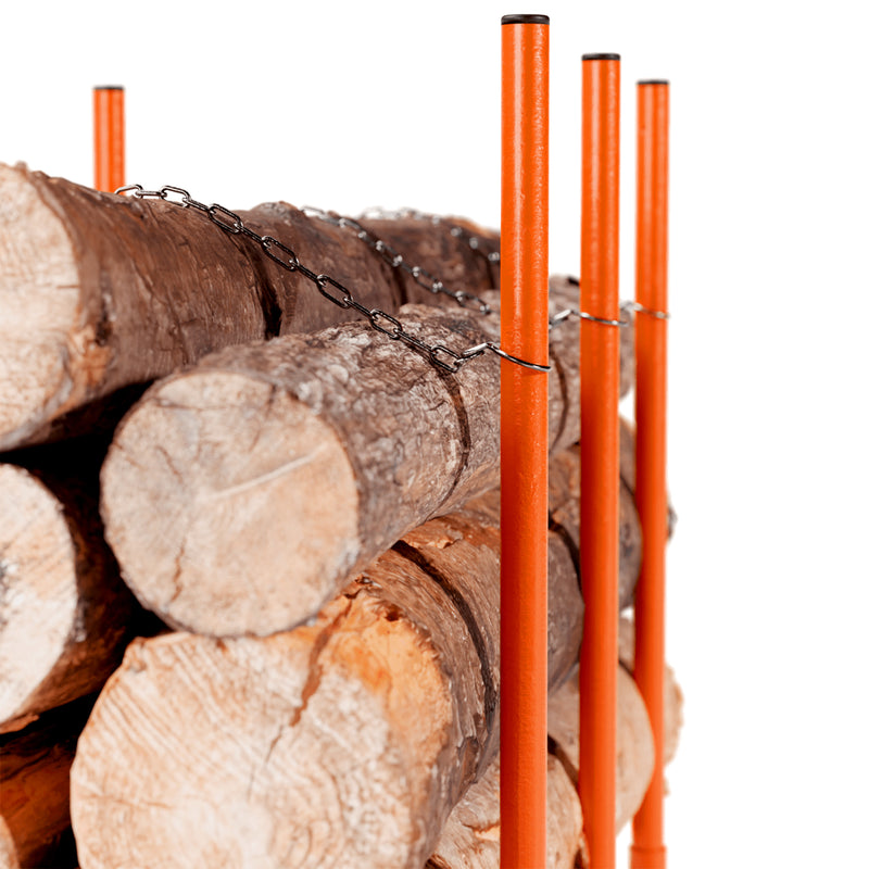 Sägebock aus Metall | bis 250 kg | klappbar | mit Fixierketten | Forest Master BLS-3H