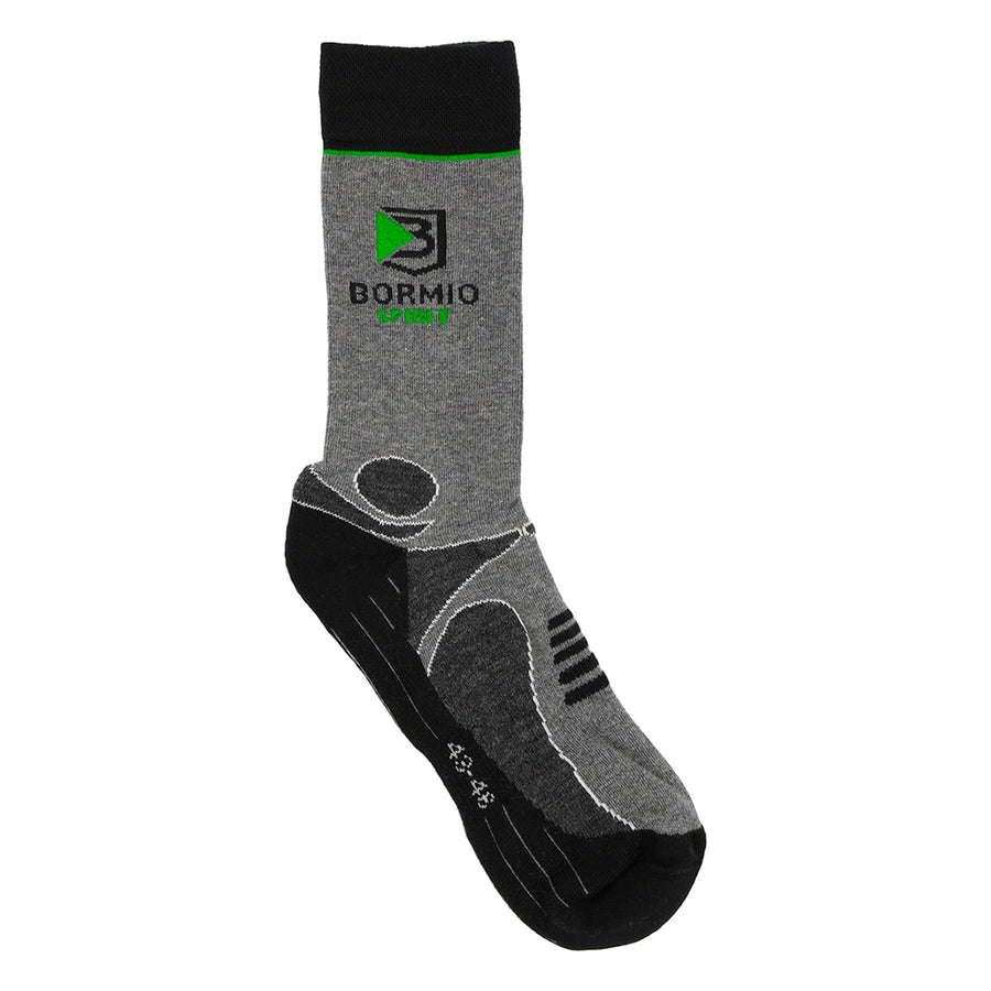 Bormio Spirit Eira, Trekking-Socken Dunkelgrau/Grün