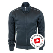 Bormio Spirit Elva, Sweatjacke Schwarz, Front mit Swiss-Brand-Button