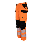 Bormio Safety Generoso SL72, HiVis Orange/Schwarz, seitliche Ansicht