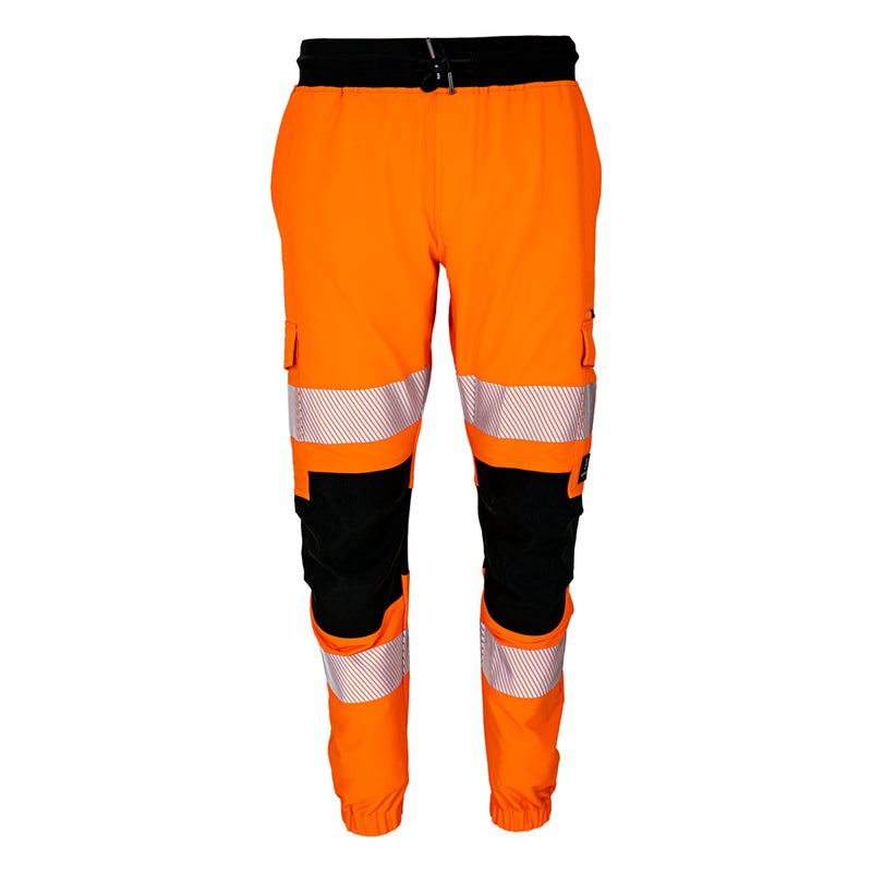 Bormio Safety Moleson, Warnschutz-Jogginghose Orange/Schwarz, Front