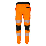 Bormio Safety Moleson, Warnschutz-Jogginghose Orange/Schwarz, Rückseite