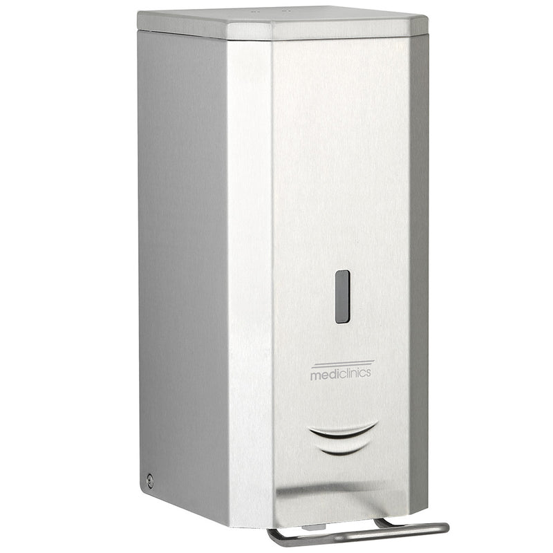 Schaumseifenspender Edelstahl | 1500 ml | mit Armhebel | Mediclinics DJFP035