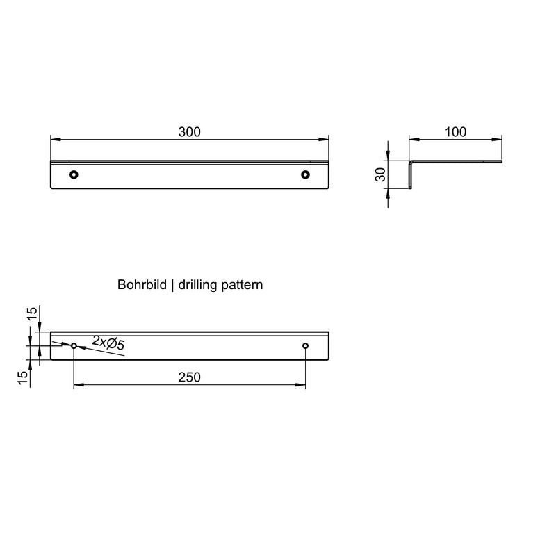 Duschablage | Wandmontage | 300 mm Breite | Edelstahl mit Feinstruktur | PROOX 603